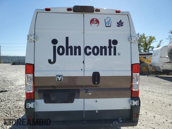 2018 Ram ProMaster Cargo with VIN 3C6URVJG2JE150935, listed as a Copart auction lot 73581764 with 135,169 mi miles and Salvage Title. Bid and sale history available at carsss.com. Image 6.