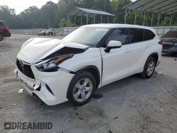2020 Toyota Highlander L with VIN 5TDCZRAH2LS504059, listed as a Copart auction lot 54101495 with 53,974 mi miles and Salvage title. Bid and sale history available at DreamBid. Image 1.