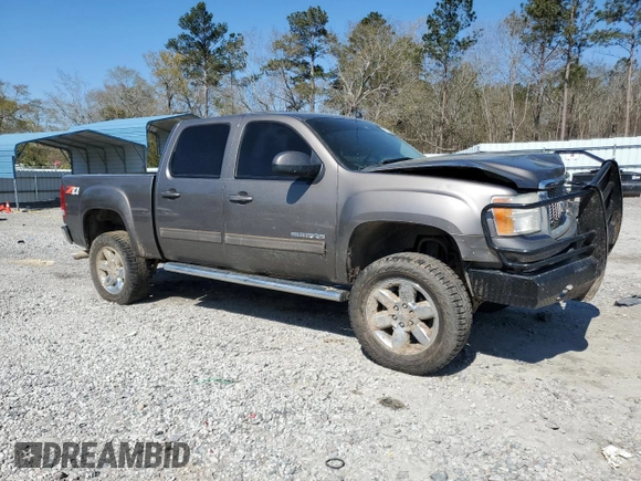 2013 GMC Sierra 1500 SLT with VIN 3GTP2WE71DG236708, listed as a Copart auction lot 50181885 with 205,620 mi miles and Salvage title. Bid and sale history available at DreamBid. Image 4.