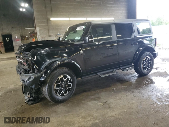 2023 Ford Bronco with VIN 1FMEE5DP3PLB48496, listed as a Copart auction lot 62566355 with 48,307 mi miles and Salvage title. Bid and sale history available at DreamBid. Image 1.