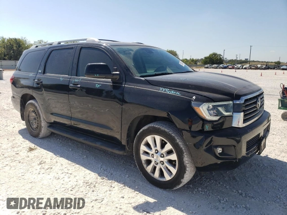 2018 Toyota Sequoia SR5 with VIN 5TDZY5G19JS070428, listed as a Copart auction lot 73185834 with 60,192 mi miles and Salvage Title. Bid and sale history available at carsss.com. Image 4.