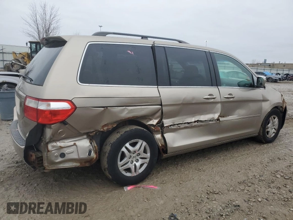 2007 Honda Odyssey EX-L with VIN 5FNRL38657B126262, listed as a Copart auction lot 80701484 with 101,020 mi miles and Non Repairable. Bid and sale history available at DreamBid. Image 3.