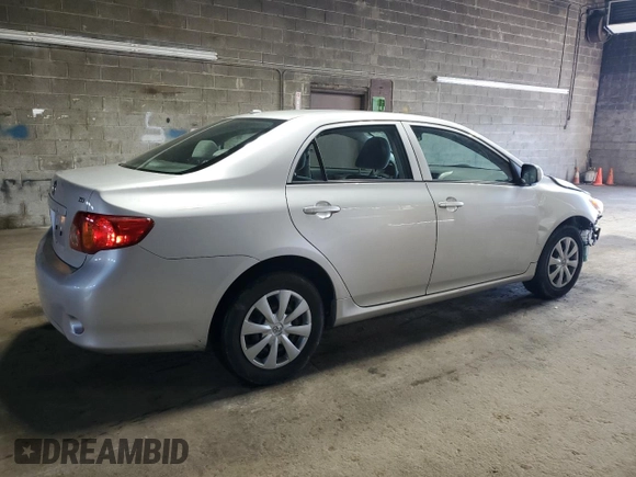 2009 Toyota Corolla with VIN JTDBL40E39J010838, listed as a Copart auction lot 54201045 with 75,290 mi miles and Salvage Title. Bid and sale history available at carsss.com. Image 3.
