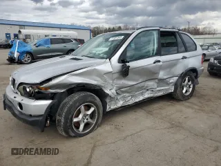 2001 BMW X5 3.0i with VIN WBAFA53561LM75340, listed as a Copart auction lot 51301545 with 0 mi miles and Salvage Title. Bid and sale history available at carsss.com. Image 1.