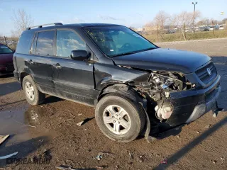 2005 Honda Pilot EX with VIN 5FNYF18455B042560, listed as a Copart auction lot 49989945 with 184,299 mi miles and Salvage Title. Bid and sale history available at carsss.com. Image 4.