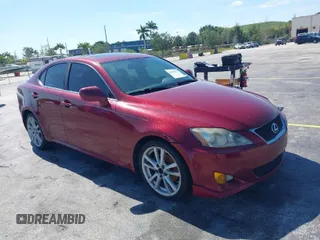 2007 Lexus IS 250 with VIN JTHBK262675042319, listed as a IAAI auction lot 42033877 with 237,283 mi miles. Bid and sale history available at carsss.com. Image 1.
