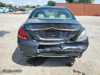 2015 Mercedes-Benz C-Class C 300 with VIN 55SWF4JBXFU066323, listed as a Copart auction lot 51364375 with 76,177 mi miles and Salvage Title. Bid and sale history available at carsss.com. Image 6.