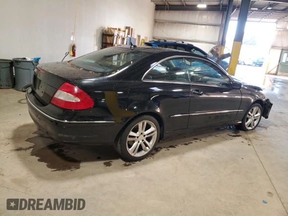 2008 Mercedes-Benz CLK-Class 3.5L with VIN WDBTJ56H08F237826, listed as a Copart auction lot 77552714 with 124,059 mi miles and Salvage Title. Bid and sale history available at carsss.com. Image 3.