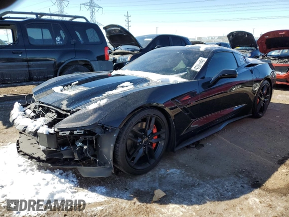 2014 Chevrolet Corvette Z51 2LT with VIN 1G1YK2D7XE5117409, listed as a Copart auction lot 45411925 with 71,154 mi miles and Salvage title. Bid and sale history available at DreamBid. Image 1.