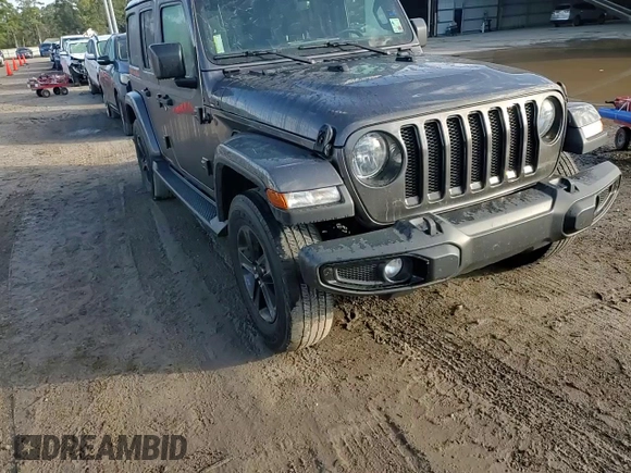 2020 Jeep Wrangler Unlimited Sahara Altitude z VIN 1C4HJXEG7LW312770, wystawiony jako Copart lot #81186294 z przebiegiem 56 926 mil mil oraz Szkoda całkowita • Salvage title. Historia ofert i sprzedaży dostępna na DreamBid. Obrazek 12.