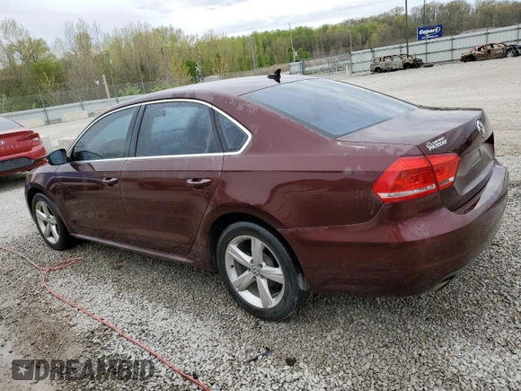 2013 Volkswagen Passat SE with VIN 1VWBP7A32DC087794, listed as a Copart auction lot 52509825 with 142,359 mi miles and Non repairable. Bid and sale history available at DreamBid. Image 2.