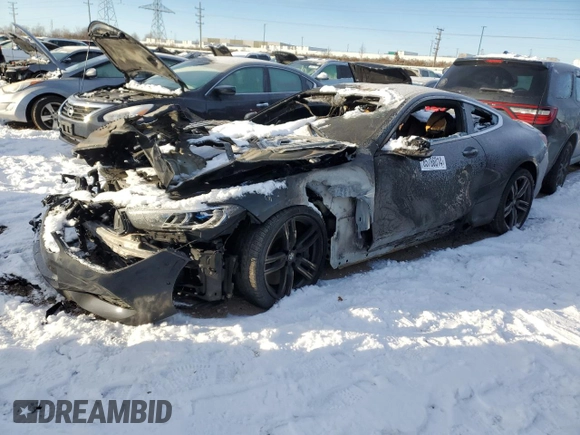 2019 BMW 8 Series M850i xDrive with VIN WBABC4C57KBJ35799, listed as a Copart auction lot 85786014 with Not provided miles and Salvage title. Bid and sale history available at DreamBid. Image 1.
