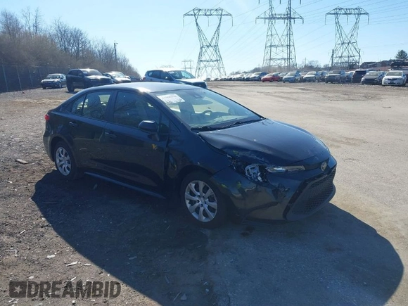 2020 Toyota Corolla LE with VIN JTDEPRAEXLJ082818, listed as a IAAI auction lot 41908598 with 88,781 mi miles. Bid and sale history available at carsss.com. Image 1.