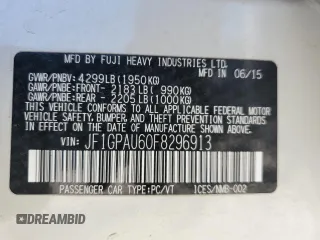 2015 Subaru Impreza Special Sports Premium с VIN JF1GPAU60F8296913, выставлен на аукционе Copart как лот 60164775 с пробегом 89 020 миль миль и Списание • Salvage title. История ставок и продаж доступна на DreamBid. Изображение 13.