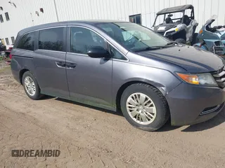 2014 Honda Odyssey LX z VIN 5FNRL5H26EB115406, wystawiony jako IAAI lot #42247078 z przebiegiem 222 599 mil mil oraz . Historia ofert i sprzedaży dostępna na DreamBid. Obrazek 1.