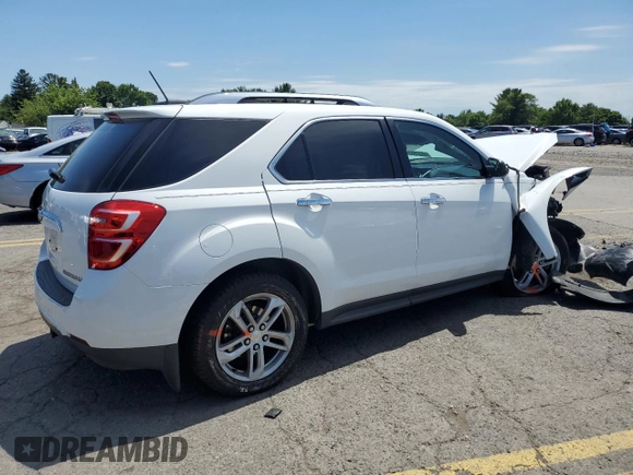 2016 Chevrolet Equinox LTZ z VIN 2GNFLGEK7G6155688, wystawiony jako Copart lot #59359834 z przebiegiem Nie podano mil oraz Szkoda całkowita • Salvage title. Historia ofert i sprzedaży dostępna na DreamBid. Obrazek 3.