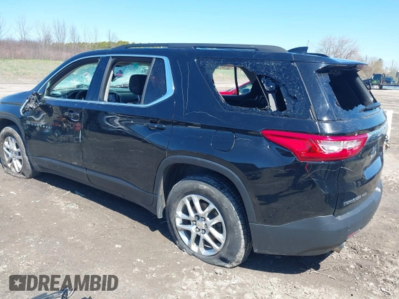 2019 Chevrolet Traverse LT Cloth with VIN 1GNEVGKW1KJ193586, listed as a IAAI auction lot 42044908 with 137,823 mi miles. Bid and sale history available at carsss.com. Image 3.