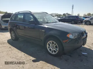 2004 BMW X3 2.5i with VIN WBXPA73474WB29994, listed as a Copart auction lot 52037835 with 140,712 mi miles and Salvage Title. Bid and sale history available at DreamBid. Image 4.