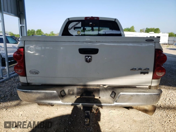 2008 Dodge 2500 Laramie with VIN 3D7KS28A18G230445, listed as a Copart auction lot 56110605 with 261,092 mi miles and Salvage title. Bid and sale history available at DreamBid. Image 6.