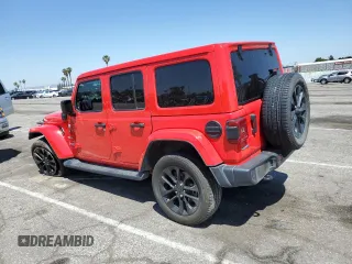 2021 Jeep Wrangler Unlimited Sahara with VIN 1C4JJXP64MW766076, listed as a Copart auction lot 54457195 with 92,421 mi miles and Salvage title. Bid and sale history available at DreamBid. Image 2.