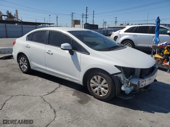 2012 Honda Civic Sdn LX with VIN 19XFB2F50CE328856, listed as a Copart auction lot 52494395 with 152,866 mi miles and Salvage Title. Bid and sale history available at carsss.com. Image 4.