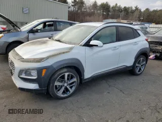 2020 Hyundai Kona Ultimate with VIN KM8K5CA5XLU444727, listed as a Copart auction lot 47648085 with 0 mi miles and Salvage Title. Bid and sale history available at carsss.com. Image 1.