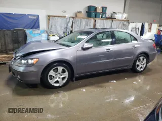 2005 Acura RL with VIN JH4KB16505C001021, listed as a Copart auction lot 45394305 with Not provided miles and Salvage title. Bid and sale history available at DreamBid. Image 1.