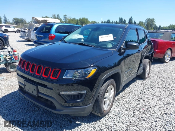 2018 Jeep Compass Sport with VIN 3C4NJDAB1JT261863, listed as a IAAI auction lot 42677037 with 93,263 mi miles and . Bid and sale history available at DreamBid. Image 17.