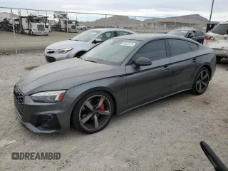 2022 Audi A5 Sportback S line Prestige with VIN WAUEACF50NA012980, listed as a Copart auction lot 81822913 with 28,110 mi miles. Bid and sale history available at carsss.com. Image 1.