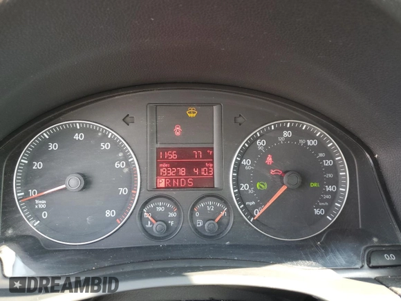 2009 Volkswagen Jetta S with VIN 3VWJM71K69M154382, listed as a Copart auction lot 60513215 with 193,278 mi miles and Salvage title. Bid and sale history available at DreamBid. Image 9.
