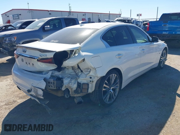 2018 Infiniti Q50 3.0t LUXE with VIN JN1EV7AP5JM355898, listed as a IAAI auction lot 40455903 with 80,812 mi miles. Bid and sale history available at carsss.com. Image 4.
