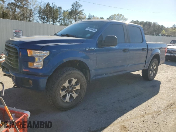2017 Ford F-150 XL with VIN 1FTEW1EP9HFA31093, listed as a Copart auction lot 48939935 with 150,964 mi miles and Salvage Title. Bid and sale history available at carsss.com. Image 1.
