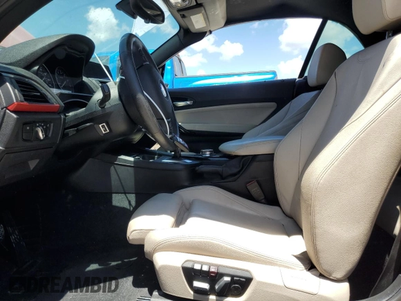 2017 BMW 2 Series 230i with VIN WBA2K9C52HV647199, listed as a Copart auction lot 61074605 with 53,876 mi miles and Salvage title. Bid and sale history available at DreamBid. Image 7.