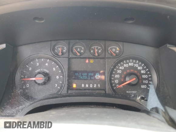 2010 Ford F-150 XL with VIN 1FTMF1EW1AKB46304, listed as a Copart auction lot 47531065 with 74,355 mi miles and Clean Title. Bid and sale history available at DreamBid. Image 9.
