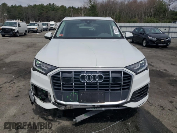 2022 Audi Q7 Premium Plus with VIN WA1LXBF75ND002720, listed as a Copart auction lot 54001815 with 54,677 mi miles and Salvage title. Bid and sale history available at DreamBid. Image 5.