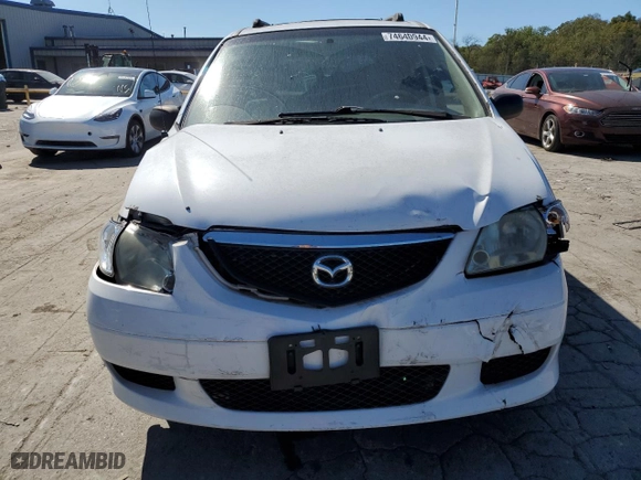 2003 Mazda MPV LX with VIN JM3LW28A330335382, listed as a Copart auction lot 74640944 with 209,833 mi miles and Salvage Title. Bid and sale history available at carsss.com. Image 5.