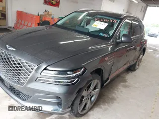 2023 Genesis GV80 with VIN KMUHBDSBXPU112470, listed as a IAAI auction lot 42326878 with 28,302 mi miles and . Bid and sale history available at DreamBid. Image 2.
