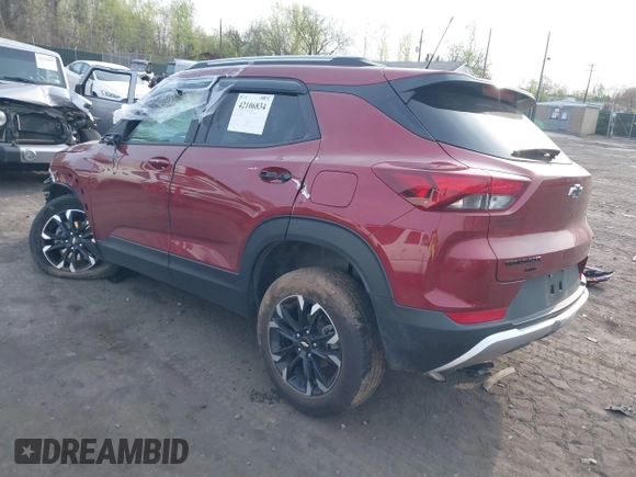 2022 Chevrolet TrailBlazer LT with VIN KL79MRSL8NB096010, listed as a IAAI auction lot 42106834 with 37,697 mi miles and . Bid and sale history available at DreamBid. Image 3.