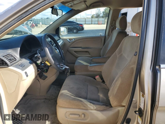 2005 Honda Odyssey EX with VIN 5FNRL38495B400655, listed as a Copart auction lot 49231485 with 0 mi miles and Salvage Title. Bid and sale history available at carsss.com. Image 7.