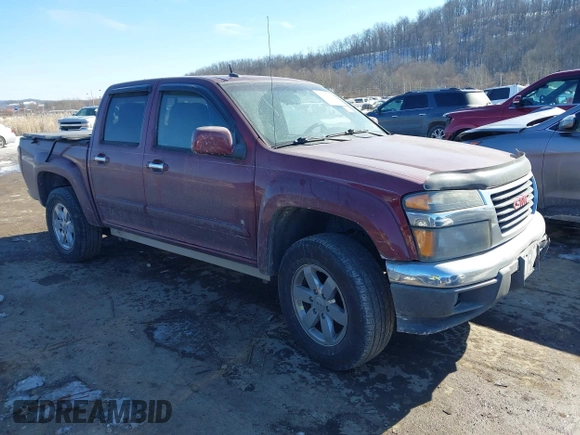 2009 GMC Canyon SLE1 with VIN 1GTDS13E898136772, listed as a IAAI auction lot 41406981 with 190,691 mi miles. Bid and sale history available at carsss.com. Image 1.