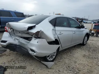 2018 Nissan Sentra SV with VIN 3N1AB7AP0JL638582, listed as a Copart auction lot 46066215 with 105,638 mi miles and Salvage Title. Bid and sale history available at carsss.com. Image 3.
