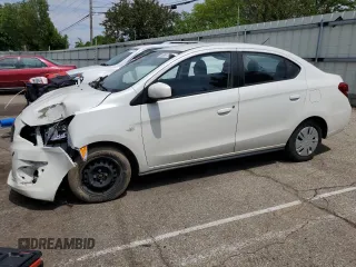 2020 Mitsubishi Mirage ES z VIN ML32F3FJ0LHF08280, wystawiony jako Copart lot #55878095 z przebiegiem 72 567 mil mil oraz Szkoda całkowita • Salvage title. Historia ofert i sprzedaży dostępna na DreamBid. Obrazek 1.