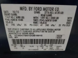 2016 Ford Explorer with VIN 1FM5K7B81GGB16915, listed as a Copart auction lot 51955045 with 156,194 mi miles and Clean title. Bid and sale history available at DreamBid. Image 13.