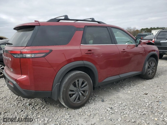 2023 Nissan Pathfinder SV with VIN 5N1DR3BA9PC231305, listed as a Copart auction lot 85828004 with 49,228 mi miles and Salvage Title. Bid and sale history available at carsss.com. Image 3.