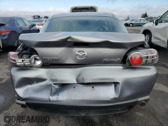 2004 Mazda RX-8 with VIN JM1FE17N740117681, listed as a Copart auction lot 85284094 with 138,555 mi miles and Salvage Title. Bid and sale history available at DreamBid. Image 6.