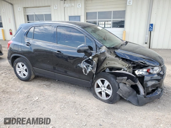 2020 Chevrolet Trax LS with VIN 3GNCJKSB3LL119230, listed as a Copart auction lot 53852445 with 186,619 mi miles and Salvage title. Bid and sale history available at DreamBid. Image 4.