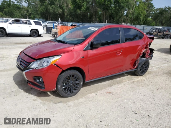 2023 Mitsubishi Mirage ES with VIN ML32FUFJ9PHF02215, listed as a Copart auction lot 59095235 with 48,067 mi miles and Non repairable. Bid and sale history available at DreamBid. Image 1.