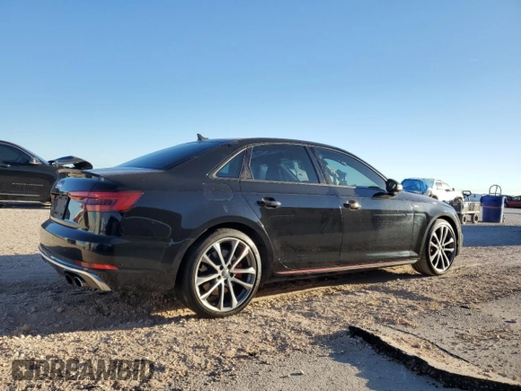 2018 Audi S4 Premium Plus with VIN WAUB4AF40JA002725, listed as a Copart auction lot 49363774 with 73,338 mi miles. Bid and sale history available at carsss.com. Image 3.