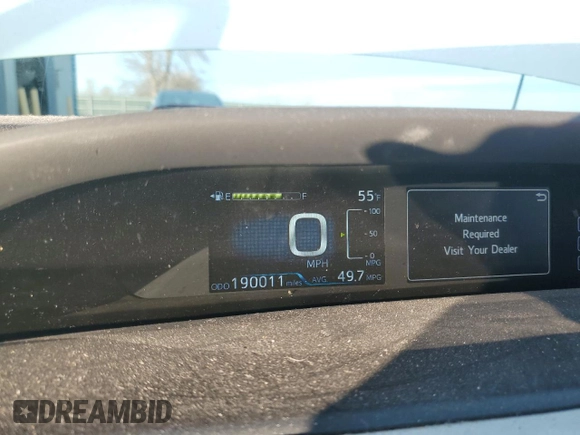 2016 Toyota Prius Two with VIN JTDKBRFU5G3506207, listed as a Copart auction lot 86130324 with 190,011 mi miles and Salvage Title. Bid and sale history available at DreamBid. Image 9.