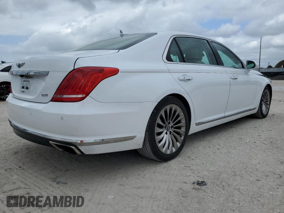 2017 Genesis G90 Premium z VIN KMHG34JA0HU034816, wystawiony jako Copart lot #79538684 z przebiegiem 28 647 mil mil oraz Nie do naprawy • Non repairable. Historia ofert i sprzedaży dostępna na DreamBid. Obrazek 3.